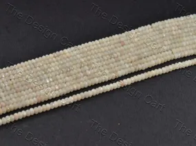 4 mm Off White Rondelle Jade Quartz Stones