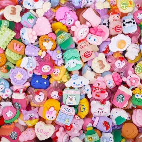 50 Pieces Cartoon Resin Diy Accessories