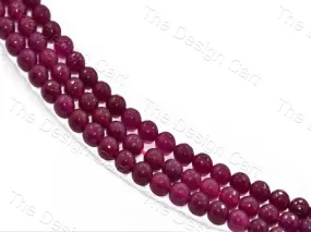 8 mm Ruby Red Rondelle Jade Quartz Semi Precious Stone