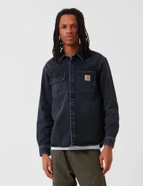 Carhartt-WIP Salinac Shirt Jacket (Denim) - Black, Mid Worn Wash