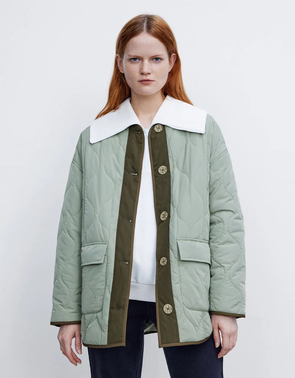 Combination Quilted Puffer Jacket