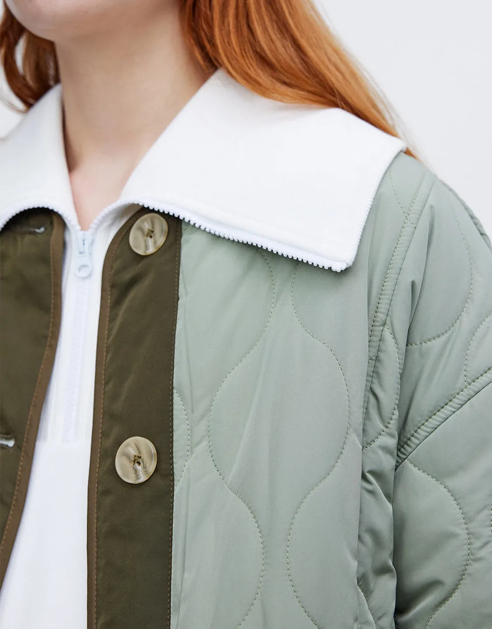 Combination Quilted Puffer Jacket