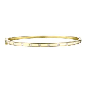 Diamond Inlay Bangle