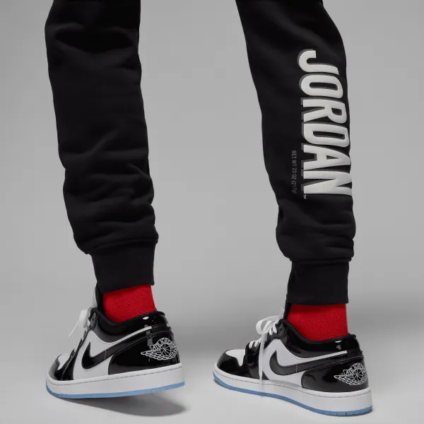 Jordan - Men - Flight MVP Sweatpant - Black/Rush Orange