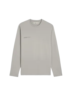 Mens Cotton Long Sleeve T-shirt with C-FIBER™—stone