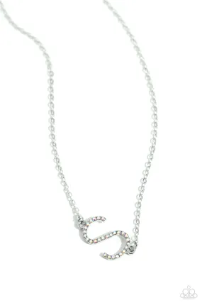 Paparazzi  Accessories - INITIALLY Yours - S - White Necklace