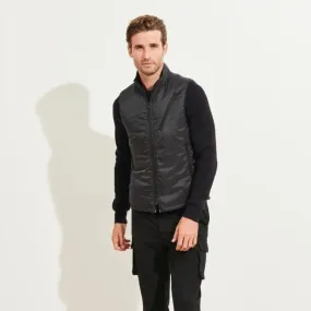 Patrick Assaraf Padded Mix Media Vest